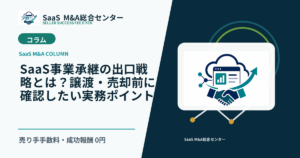 【SaaS M&Aコラム】SaaS事業承継の出口戦略とは？譲渡・売却前に確認したい実務ポイントのアイキャッチ画像