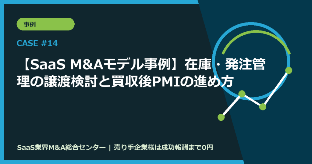 【SaaS M&Aモデル事例】在庫・発注管理の譲渡検討と買収後PMIの進め方