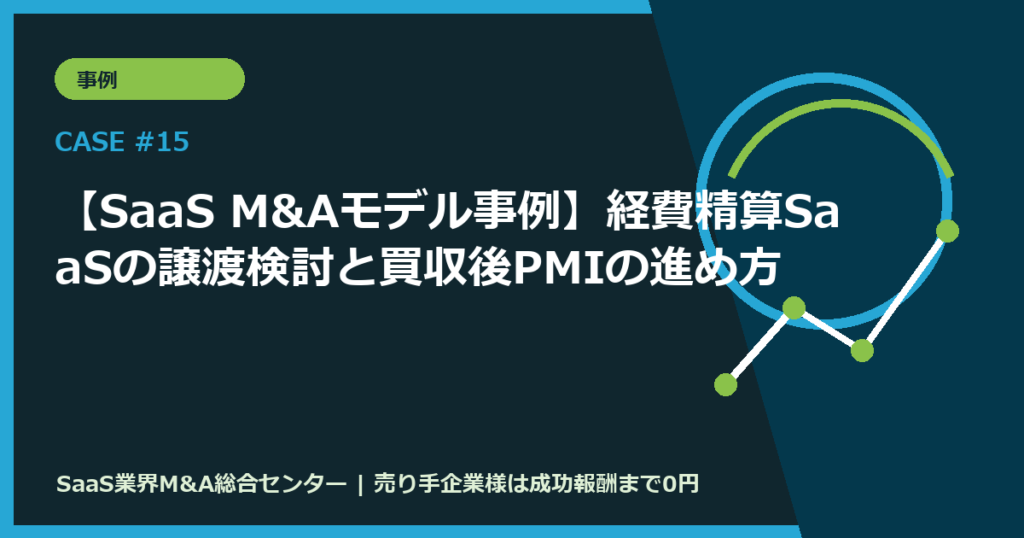 【SaaS M&Aモデル事例】経費精算SaaSの譲渡検討と買収後PMIの進め方